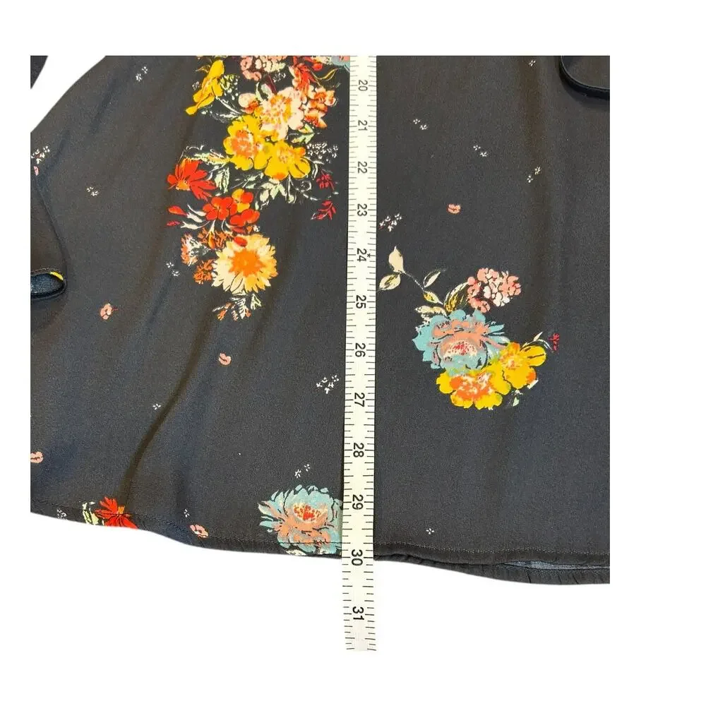 NWT FREE PEOPLE Midnight Dress Shift Silky Short Mini Floral Dress Women's Small